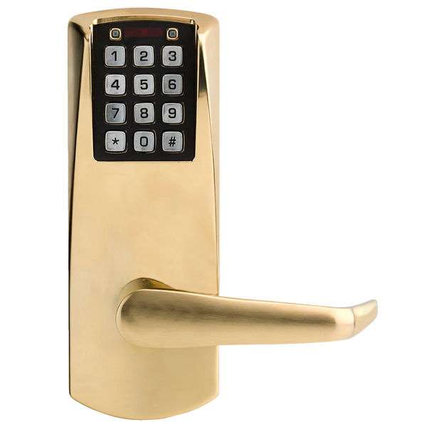Brass lever door lock