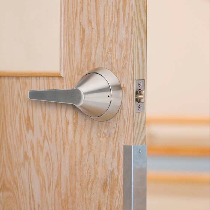 Marks LifeSaver 195SS Institutional Series Life Safety Cylindrical Lockset on Exterior