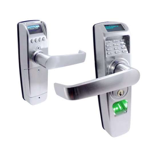 Fingerprint keypad lever lock