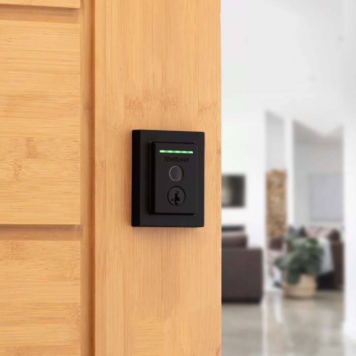 Kwikset Halo Touch in Matte Black on Exterior