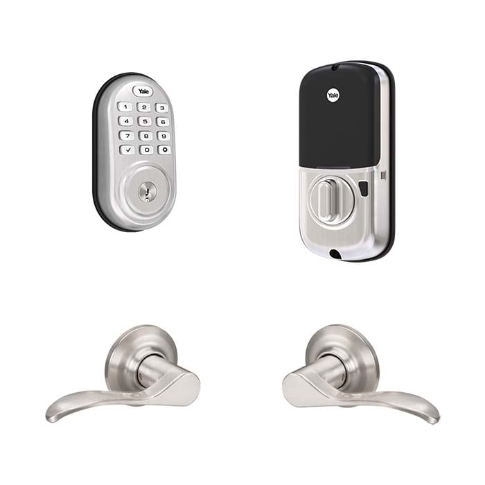 Yale YRD216 Front Entry Norwood Bundle in Satin Nickel