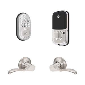Yale YRD216 Front Entry Norwood Bundle in Satin Nickel