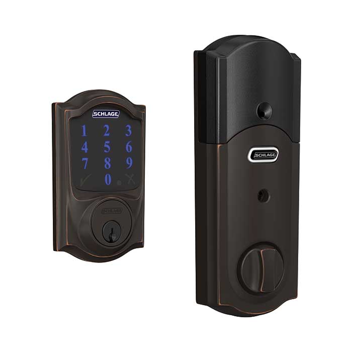 Schlage Connect BE469 in Aged Bronze