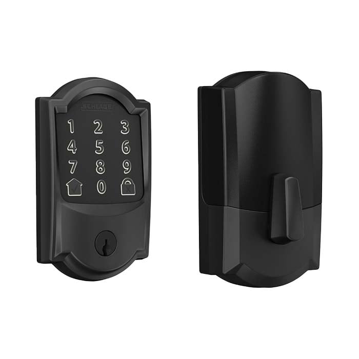 Schlage Encode BE489WB Camelot in Matte Black