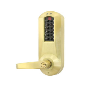 E-Plex 5000 Mortise in Satin Brass Angled