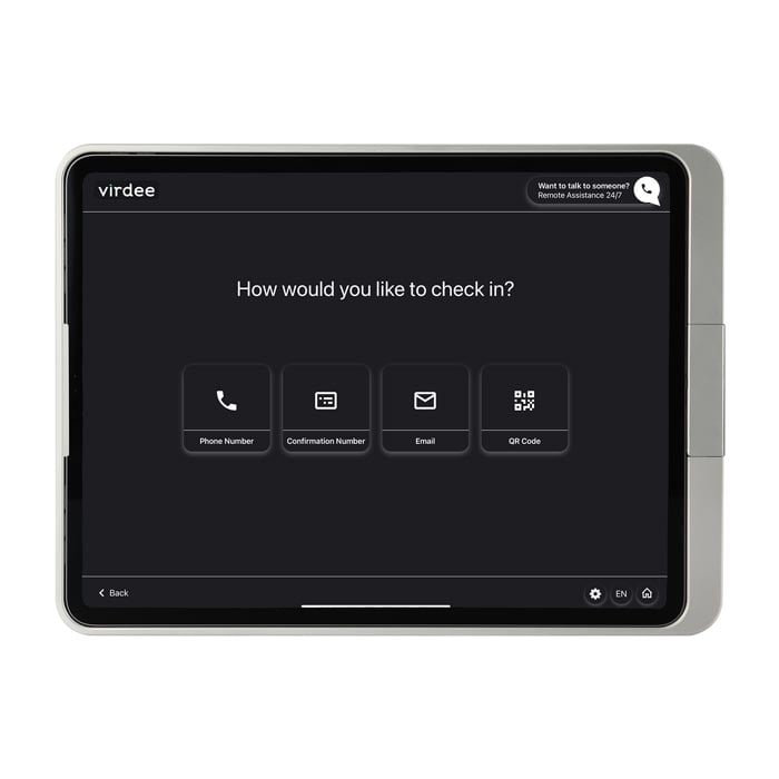 Virdee mobile app multiple check-in methods