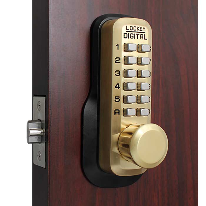 Lockey M230 in Satin Brass on exterior