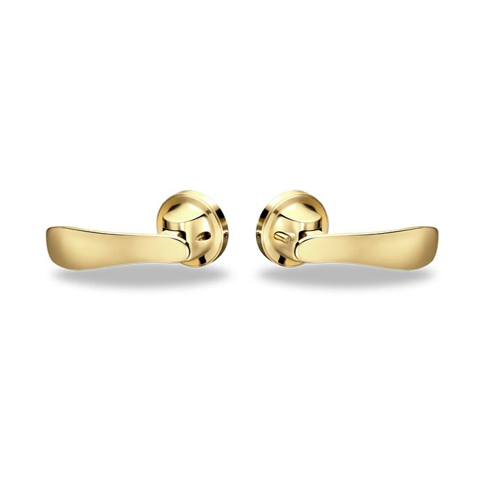 Yale Navis Privacy Paddle in Polished Brass