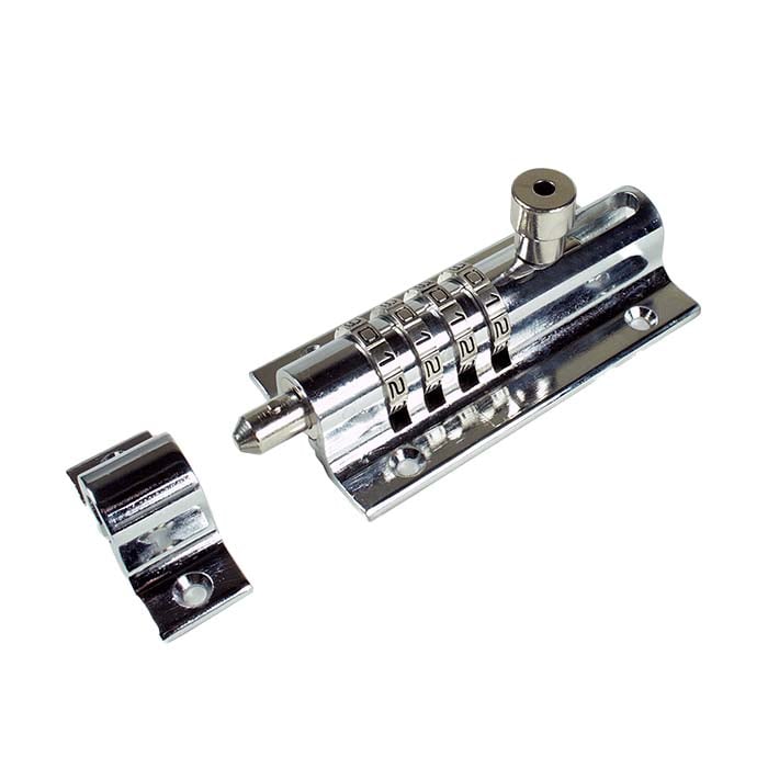 Combi-Bolt CB2000 Combination Slide Bolt Lock in Chrome