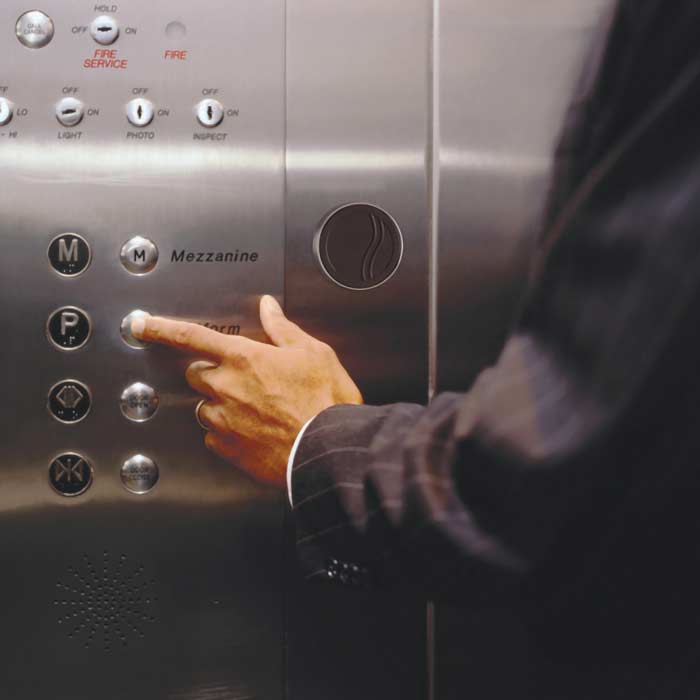 Saflok Quantum RFID RCU QTM on elevator interior
